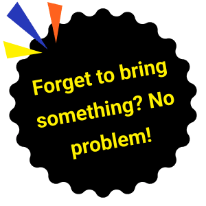 Forget to bring something? No problem!